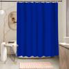 Classic Royal Blue Shower Curtain Washable Thicken Durable Polyester Fabric Set with Hooks, Weight Hem, 72 X 72 Inches, LHNT330-72