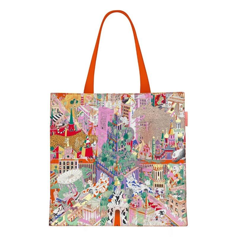Printed Canvas Bag Women's Hand Bag Large Capacity Student Tutoring Shoulder Bag