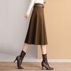 Bailuyu Women's High-Waist Pleated A-Line Midi Skirt