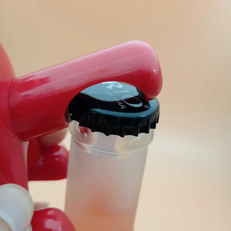 Novelty Reusable Little Red Man Funny Wine Beer Bottle Opener Set Creative Wine Stopper Household Tools Bar Kitchen Accessories