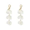 111 Silver Needle Exaggerated Long Shell Petal Earrings Fashion Temperament Internet Celebrity Fringed Stud Earrings Female Super Fairy Earrings