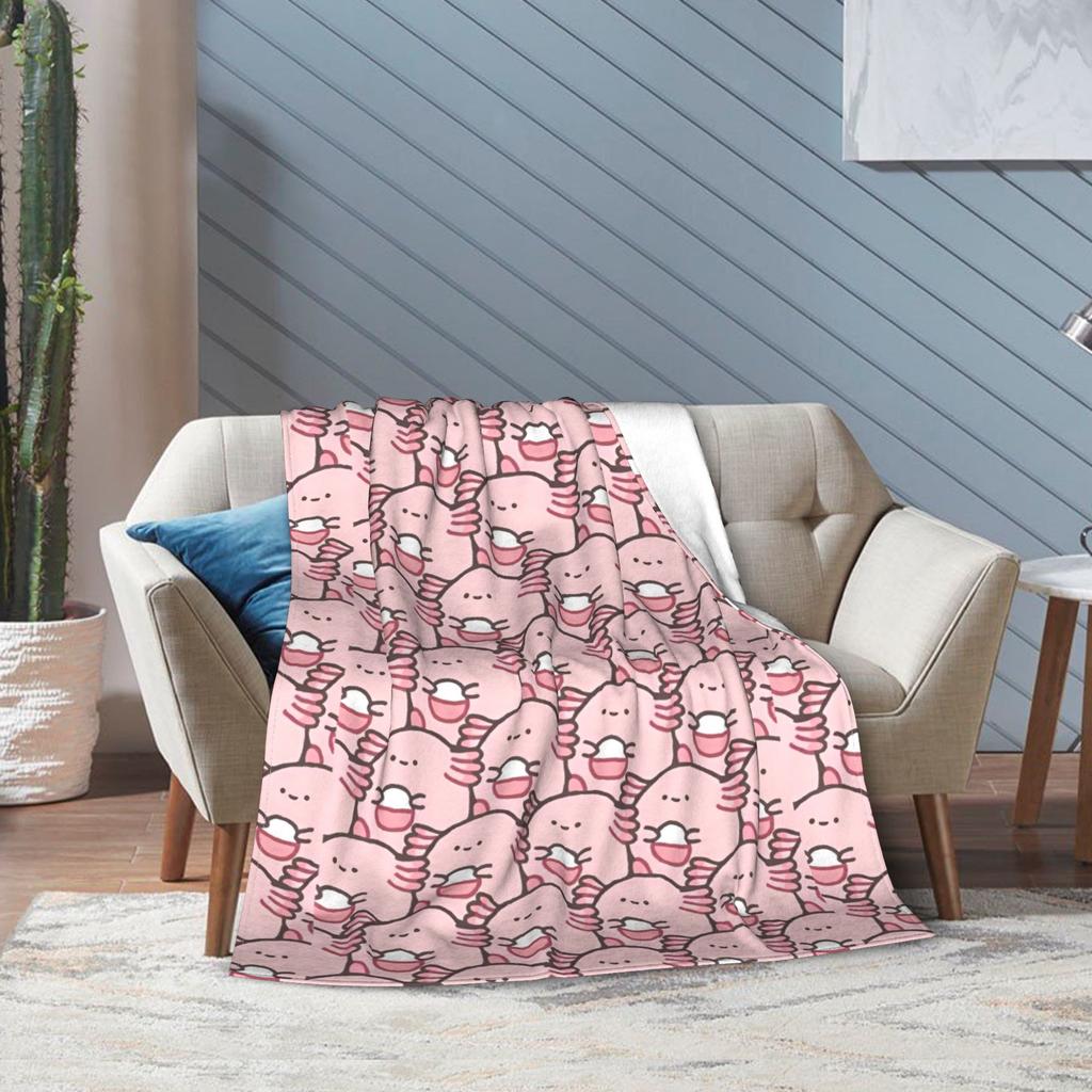 Axolotl Blanket Multiple Sizes Super Soft and Warm Throw Blankets for Sofa Couch and Bed