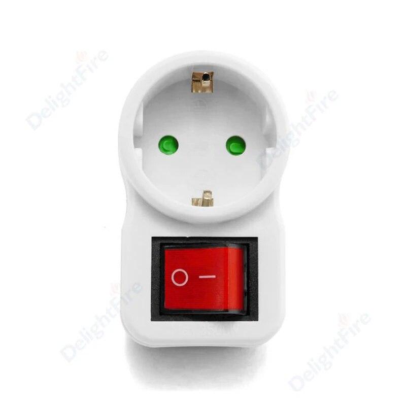 EU Electrical Socket Witch 2 Pin 4.8mm European Standard Adapter Expansion Socket Power Extension Plug Converter