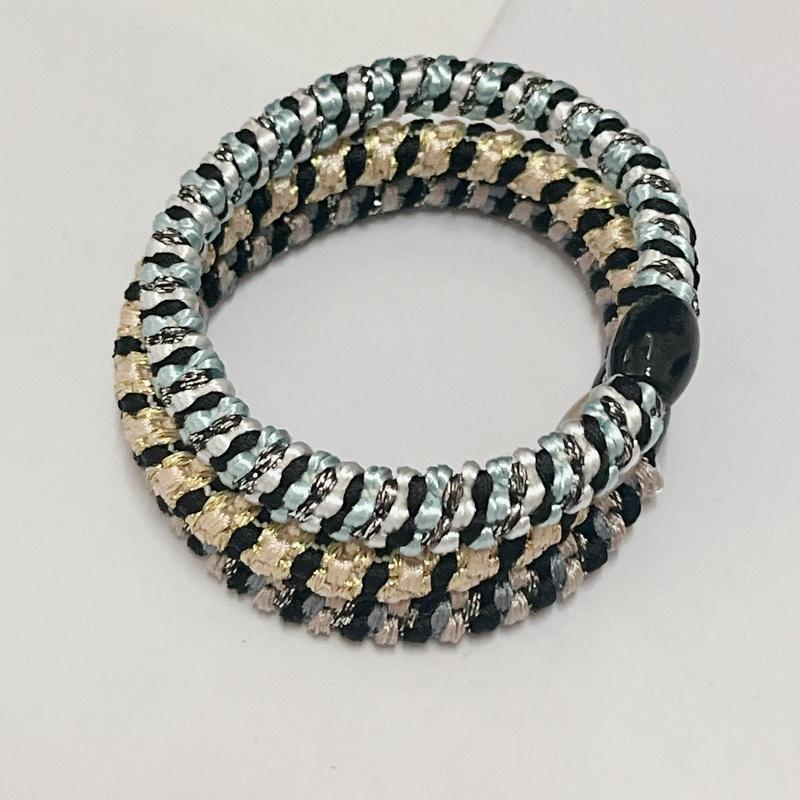 3 Stück/Set Damen Mode Golddraht Haargummis Elastische Spiralhaargummis Für Mädchen Haarspangen Scrunchie-Accessoires Knekkies