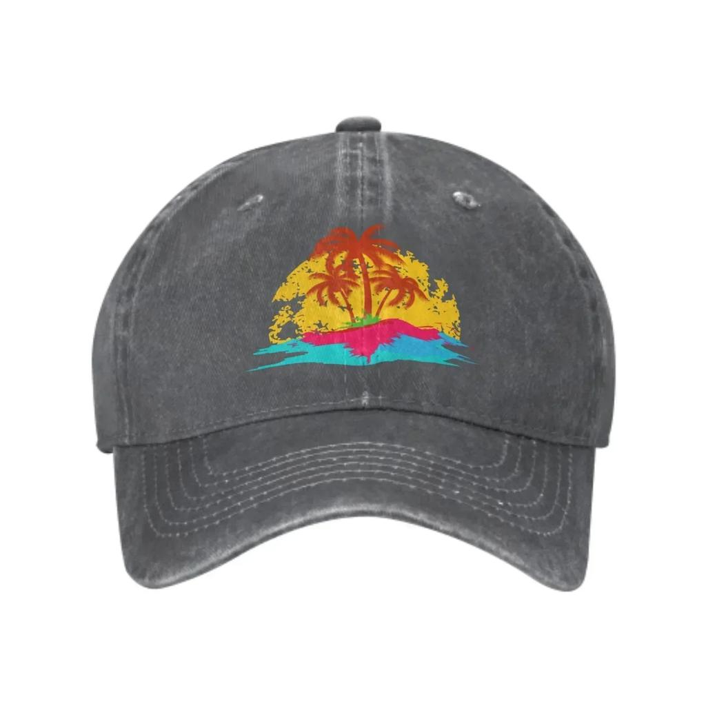 Tropical Print Baseball Caps for Unisex Women Adjustable Fashion Casual Trucker Hats for Fishing Outdoor Activities Dad Gifts