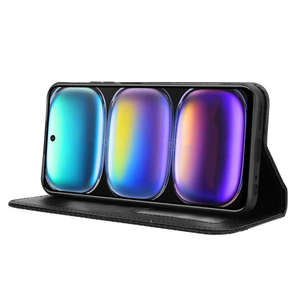 For Infinix Hot 50 4G Leather Case Wallet Stand Retro Texture Phone Cover