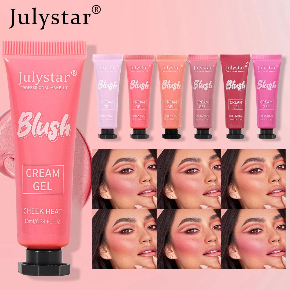 Makeup Multi-color Fine Glitter Highlight Rouge Blush Liquid Natural Expansion Color Matte Grooming Blush Cream