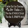 2D Flat Retro Aluminum Wall Decorations In Various Sizes. Fun Spanish Round Signs, Humorous Kitchen and Home Decor, Ideal for Home Décor and Gifts