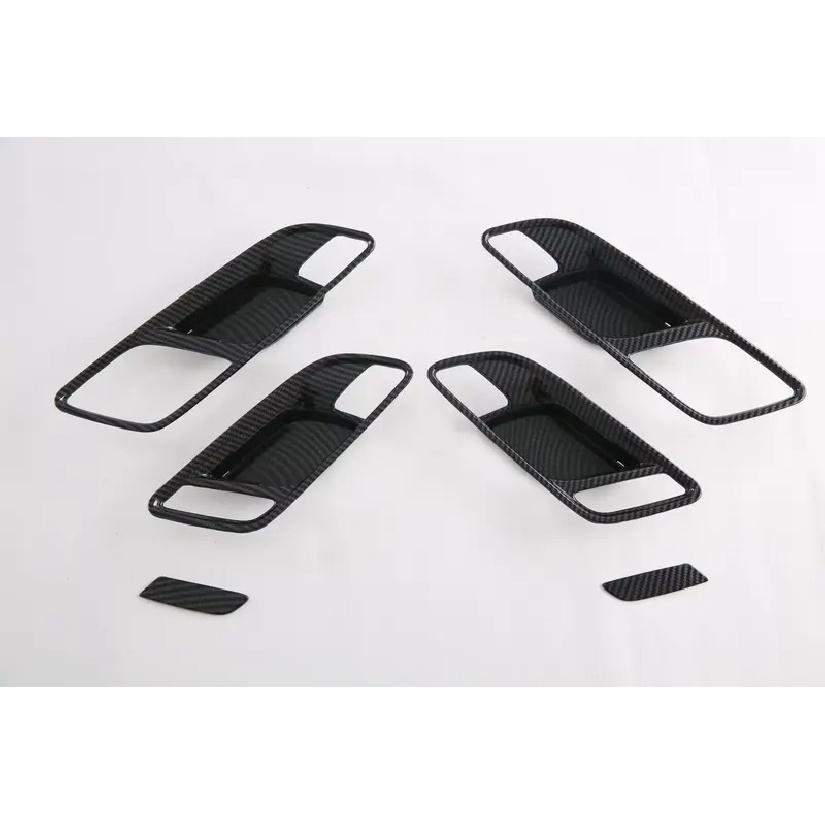For MG HS 2018 2024 ABS Carbon Fiber Inner Door Handle Bowl Frame Cover Trims Car Styling Accessories