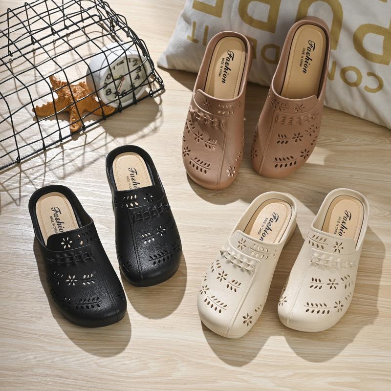 Women's Breathable Hollow-out Clogs Slippers Lightweight Non-slip Backless Mules Casual Indoor Outdoor Summer Shoes
