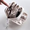 Multi-pocket Travel Bracelet Organizer Black Dot Pattern Portable Jewelry Case  Necklace Storage