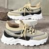 Shoes women's shoes versatile large size casual shoes shoes flying woven breathable single shoes thick sole heightening shoes dad shoes