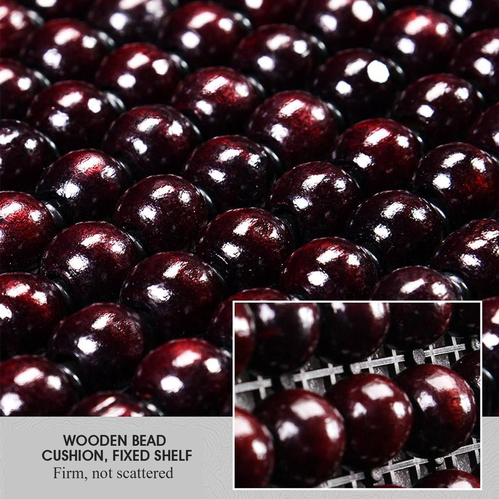 1/2x Car Seat Covers Interior Accessories Wooden Bead Seat Cushion Summer Cool Auto Seat Mat Pad PU Leather Breathable Handmade