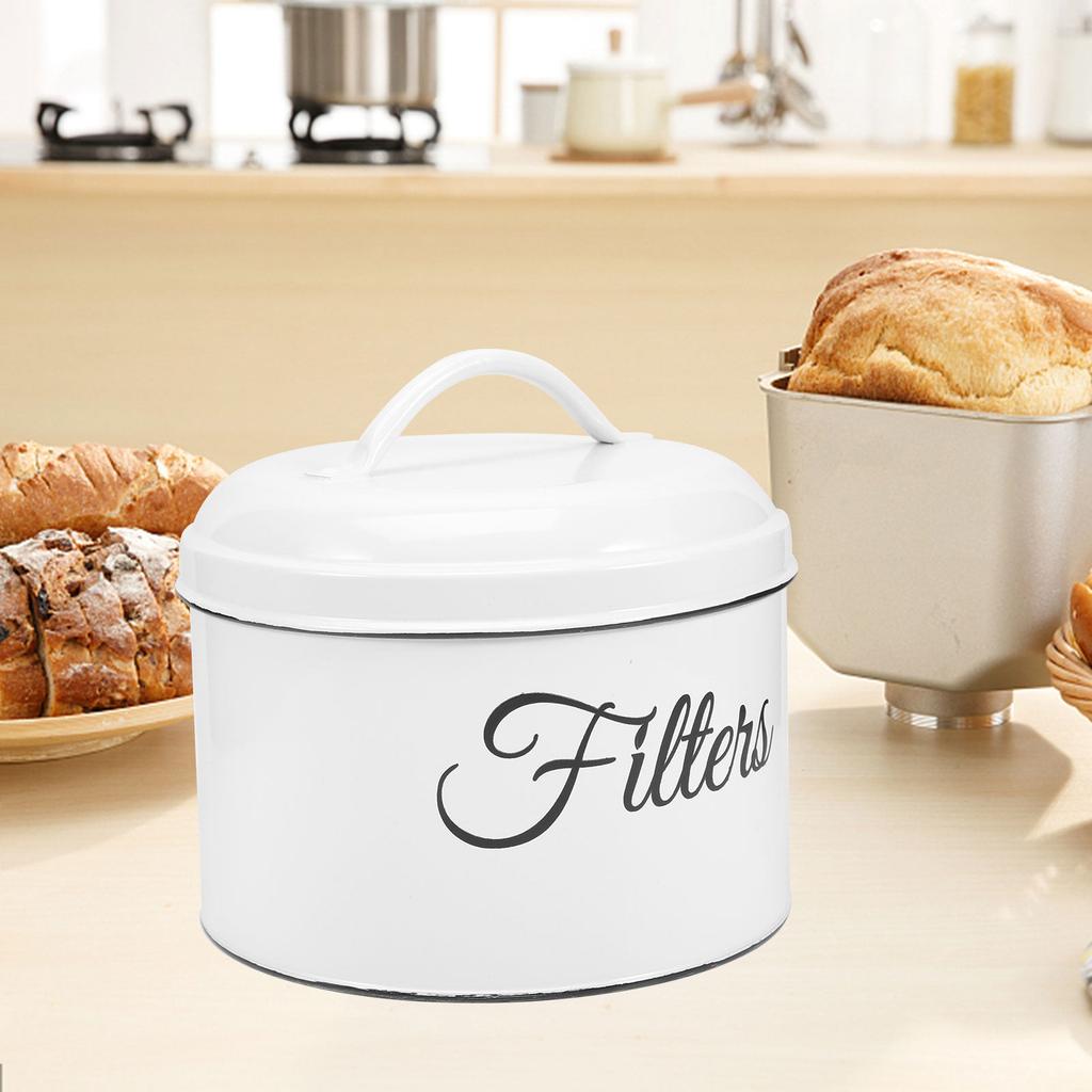 Sealed Metal Food Container for Coffee Beans Tea Biscuits Preserves Soybeans Dried Fruit Popcorn Flour Sugar Cereal Storage