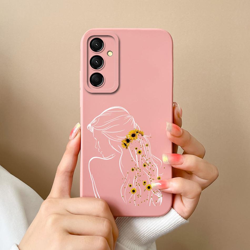 For Samsung Galaxy M35 5G Case Cute Cat Full Coverage Phone Shell For Samsung M 35 Anti Drop Soft Liquid Silicone Back Covers