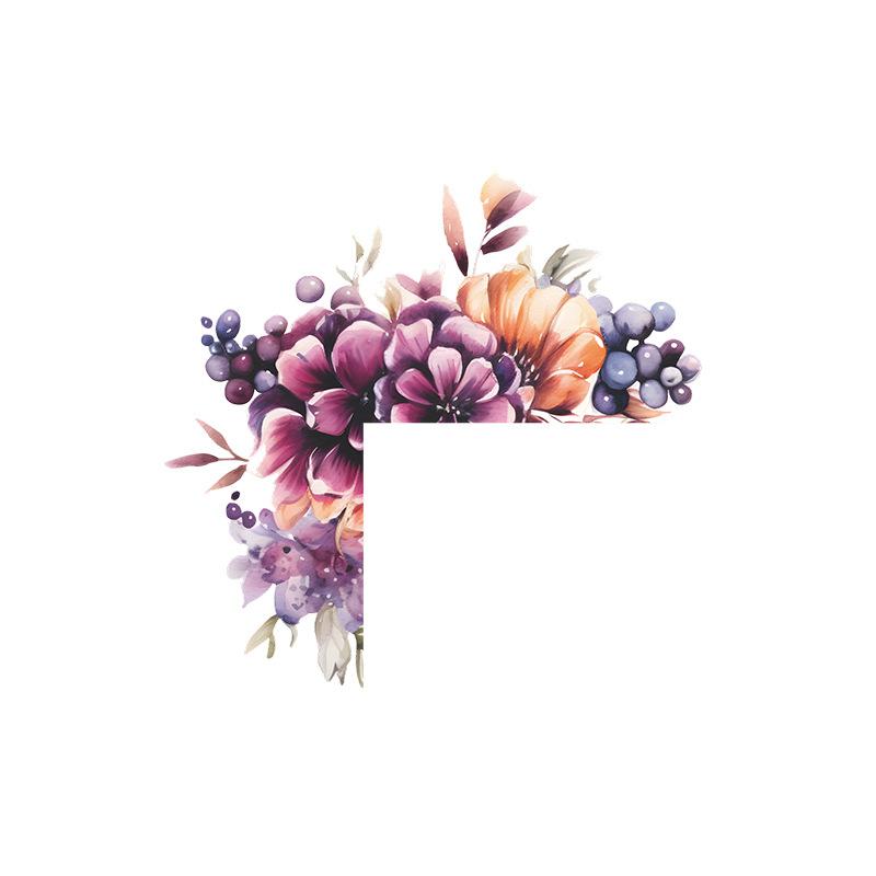 Green Plants Rose Daisies Peony Flowers Leaf Switch Stickers Home Decoration Wall Stickers Self-adhesive