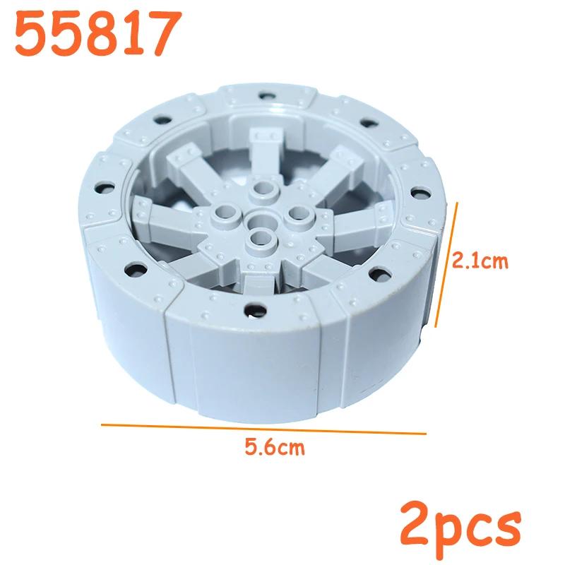 Non-Toxic Tire Wheel Cross Hole Car Truck Wheels Hub Hard Plastic Technical Bricks Moc Motorcycle Tyre & Rim Construction Building Blocks