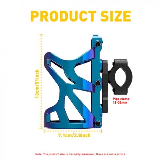 Universals Motorcycle Cup Holder Handlebar Chrome Drink Bottle Holder