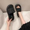 Slippers Women's Summer Wear 2025 New Fashion Thick-bottomed Muffin Sandals Internet Celebrity Super Fire Beach Folds One-word Drag