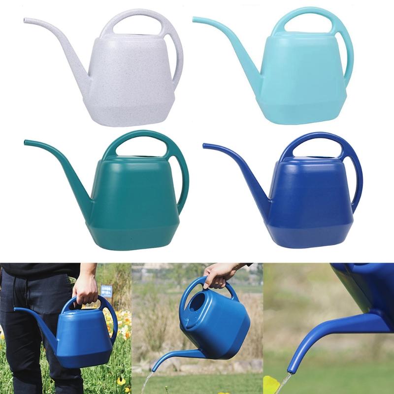 Regadera 4L Regadera de Plástico con Asa Cómoda Regadera Pequeña para Jardín Boquilla Larga para Interior Exterior