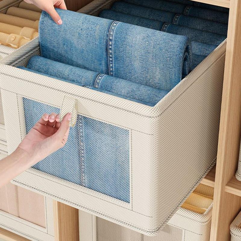 Faltbare Aufbewahrungsbehälter für Kleidung Große Kapazität Organizer-Box für Bettbezüge, Bettlaken, Schrank, Zuhause, Schlafzimmer, Kleiderschrank-Organisation