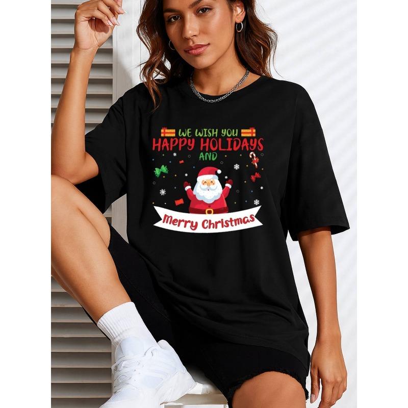 

Women Plus Size Oversized T-Shirt Black White Piping All-Over Print Round Neck Short Sleeve Lightweight Breathable Summer Casual Top S чёрный