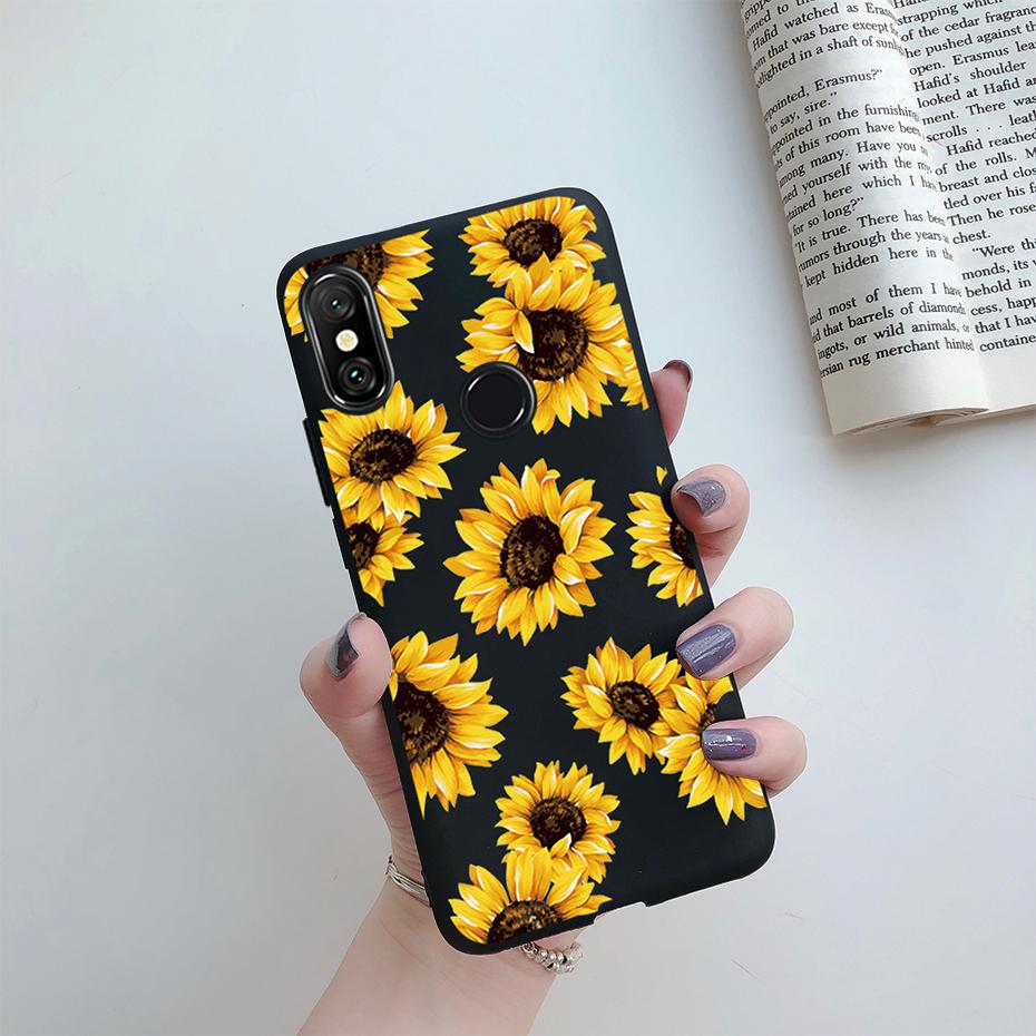 for Xiomi Xiaomi Mi A2 Lite Case Cover Daisy Flower Painted Soft Silicone Phone Case for Xiaomi Mi A2 A 2 MiA2 Lite Bumper Coque