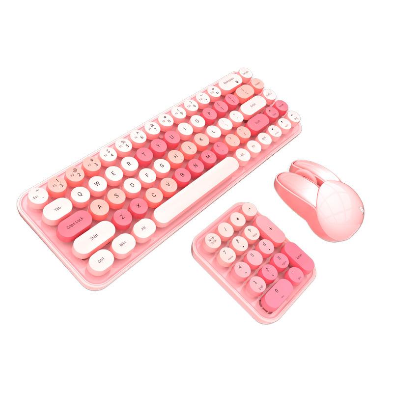 Ferris Hand I Bean MAX Wireless Keyboard Mouse Set Color Lipstick Girl Punk Office Set