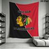 Chicago Blackhawks Wall Tapestry Aesthetic Wall Hanging Printed Fabric Blanket Decorative Tapestries for Bedroom Living Room Home Decor