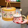 Birthday Gift for Girl Practical Souvenir for Girls, High-end Strawberry Cake Ceramic Mug Gift Box