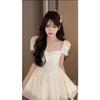 Princess On the Run Dress Women's Summer Short-sleeved Super Fairy Temperament Gentle Engagement Certificate French Retro Little White Skirt