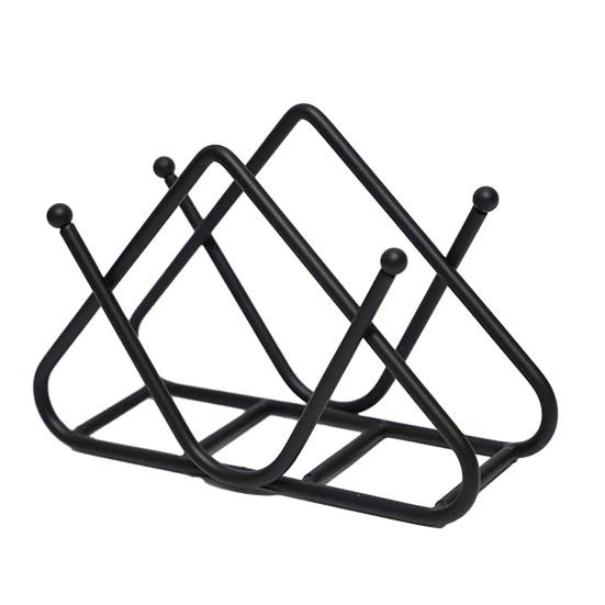 Iron Paper Towel Holder Triangle Shape Stainless Large Capacity Polished No Deformation Bar Office Kitchen Table Napkin Holder Napkin Dispenser