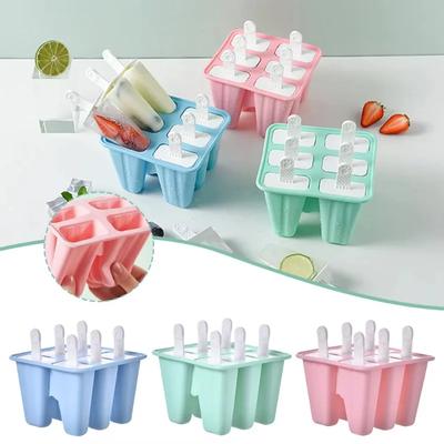 1/2PCS Reusable Silicone Popsicle Mold DIY Ice Pop Maker for Home Kitchen Easy Release Fast Freezing Summer Dessert Gadget