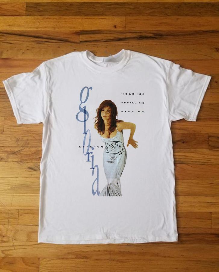 

Gloria Estefan Hold Me Thrill Me Kiss Me Shirt Cotton For Men Women Unisex T-Shirt XXXL