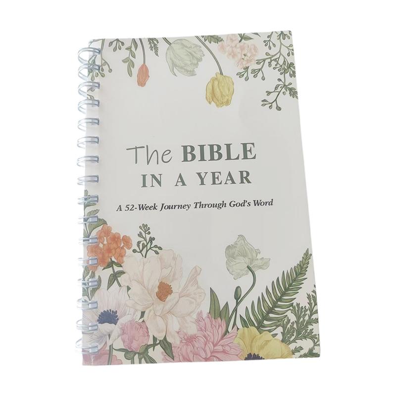 Bible In A Year Study Journal With 52-Week Reading Plan, Christian Gifts For Devotional Journaling, A5 Devotional Notebook