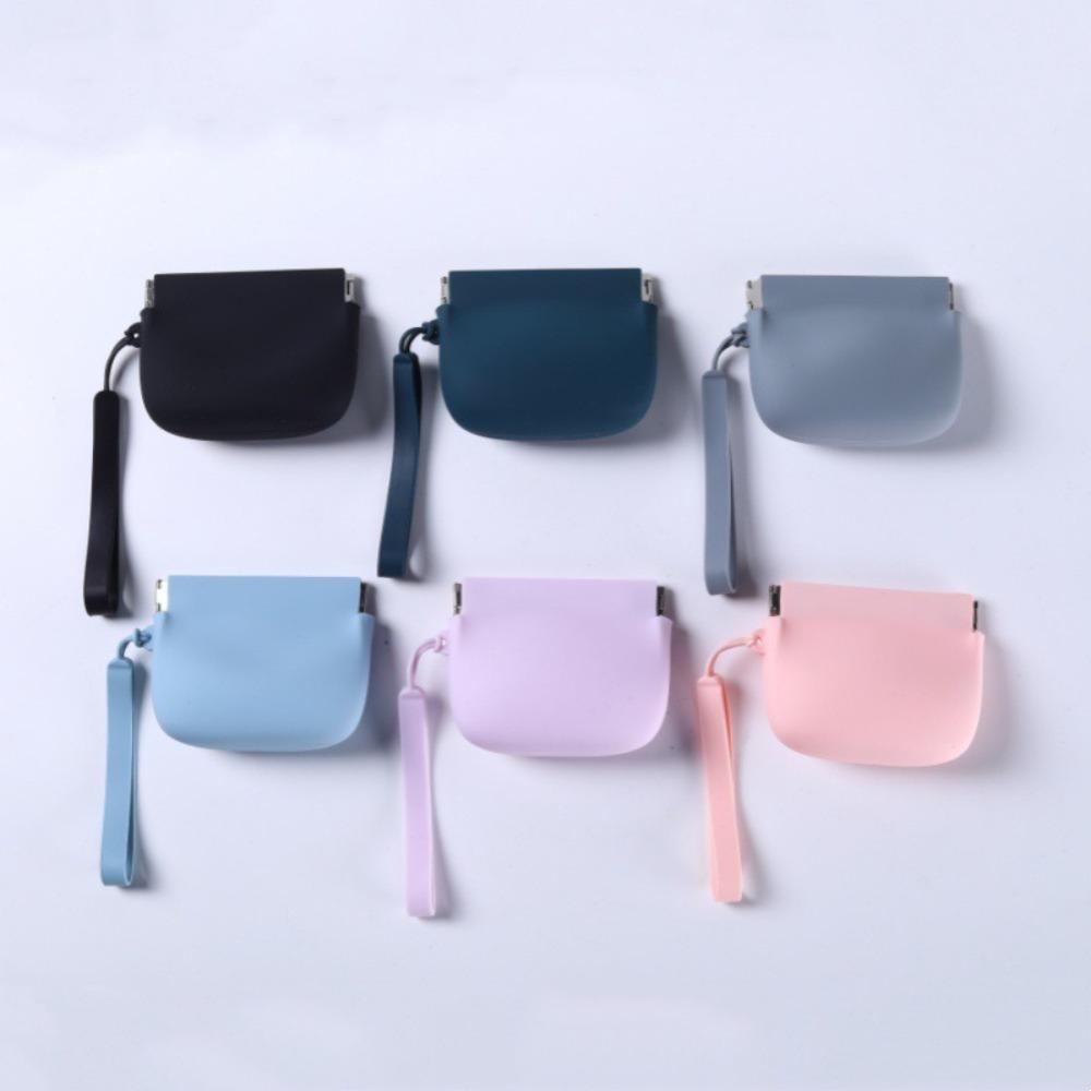1PC Portable Silicone Coin Purse Earphone Bag Headphone Organizer Mini Sundry Cosmetic Bag Female Lipstick Change Storage Bag