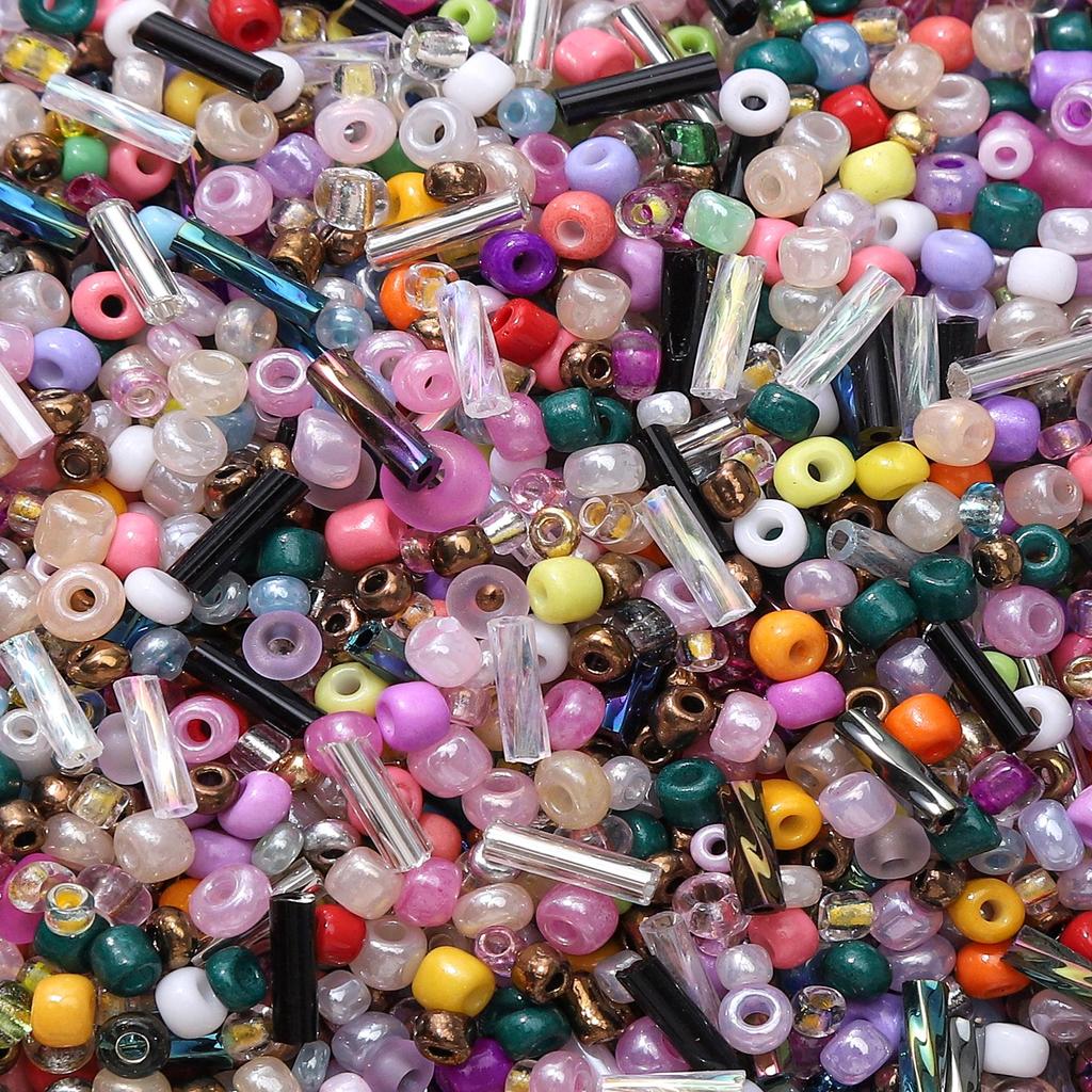 20g/Bag 1.5-4.5mm Japan Seed Beads Mixed Delica Round Glass Beads Mix Colors and Size Glass Twist Bugle Tube For Clothing Accessory