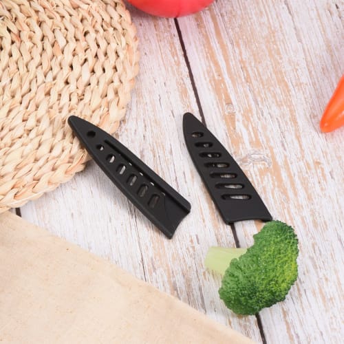 PATIKIL PP Knife Edge Guard, Knife Sheath, Knife Cover for 8.9cm Paring Knife, Pack of 2, Portable Kitchen Accessories, Black