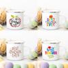 Best Teacher Ever Enamel Cup Coffee Lover Original Gift Teacher's Day Surprise for Teacher Enamel Coffee Tea Mug Novelty Gifts