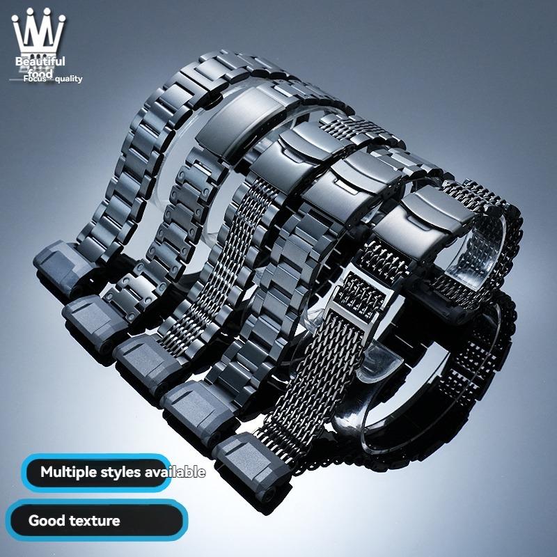 For Casio Sport Watch 3568 GBD-300 Modified Steel Strip Stainless Steel Watch Strap Men's Metal Bracelet Black Accessories