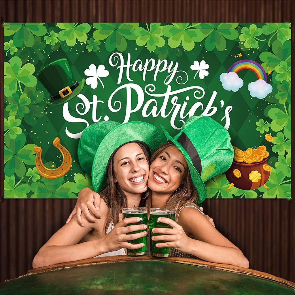 Happy St .Patrick 'S Day Tapestry Photography Backdrop Room Decor Aesthetic Party Decorations For Bedroom Wall Decoration Boho Art