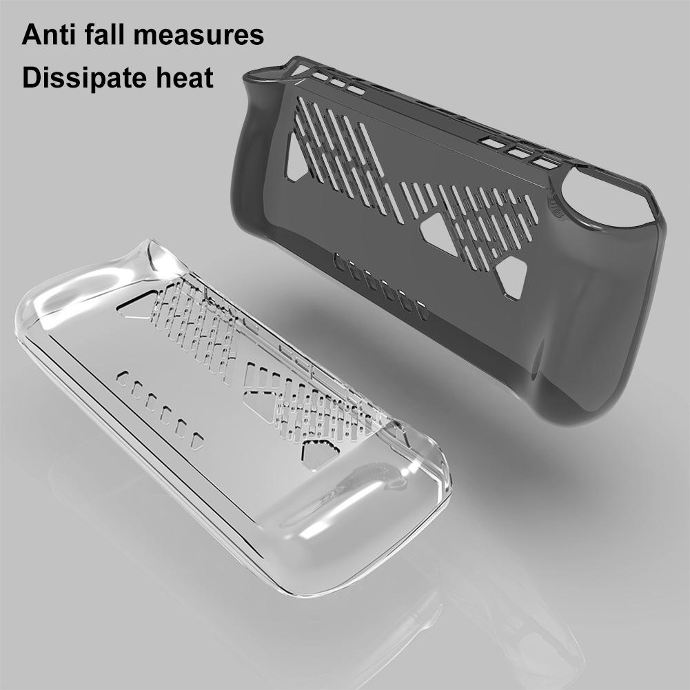 For ASUS ROG Ally X Game Console TPU Protective Case Anti-drop Heat Dissipation Transparent Protective Cover Soft Shell