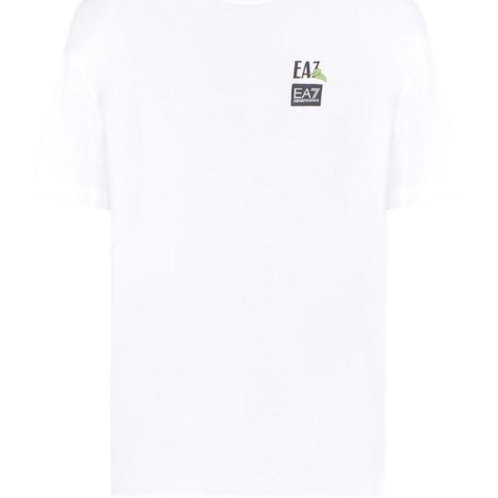 Emporio Armani Ss25 Logo Letter Print Crew Neck Pullover Short Sleeve T-Shirt Men T-Shirt Cream-White 7M000118-AF13244-U0002