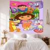 Dora Explorer Wall Decor Tapestry Art For Pet Memorial Birthdaywedding Party Backdrop Family Gift