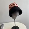 Jacquard Wool Hat Women Winter Thickened Warm Knitted Hat Cold Ear Protection Bucket Hat Women