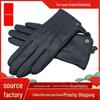 Custom Women's Winter Leather Gloves, Plus Velvet Warm Sheepskin, for Riding and Driving