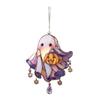 Cute Acrylic Ghost Suncatcher with Pumpkin Stained Glass Window Hanging Decor Halloween Wall Art Panel with Chain for Indoor Home Kitchen Decor
