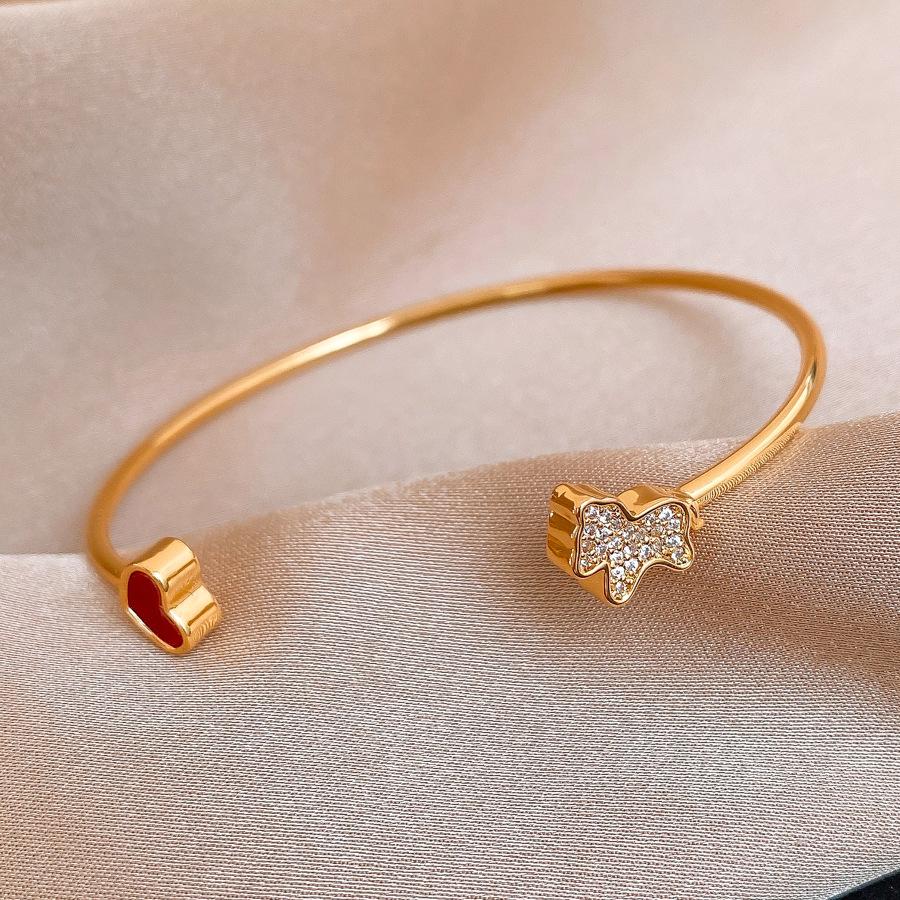 French simple zircon love natal year pony open bracelet personalized bracelet jewelry