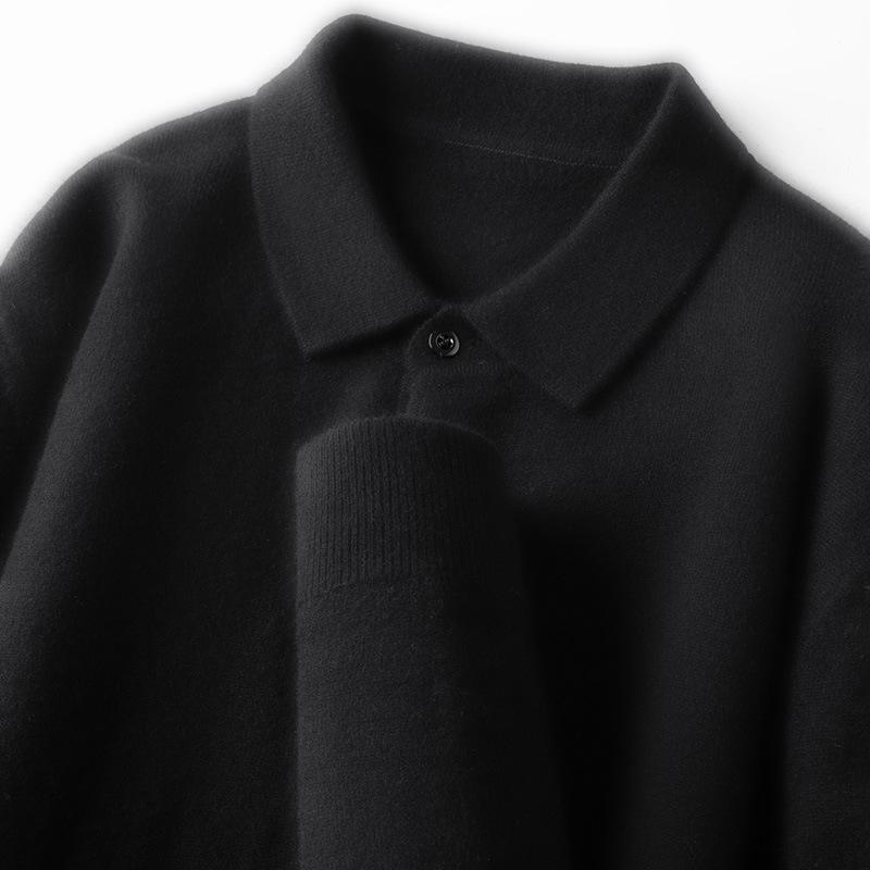 Herren 100% dicke Wolle - Stehkragen Slim Fit Winter Dick Warm, Geeignet für Geschäftsreisen, Büro und Freizeit