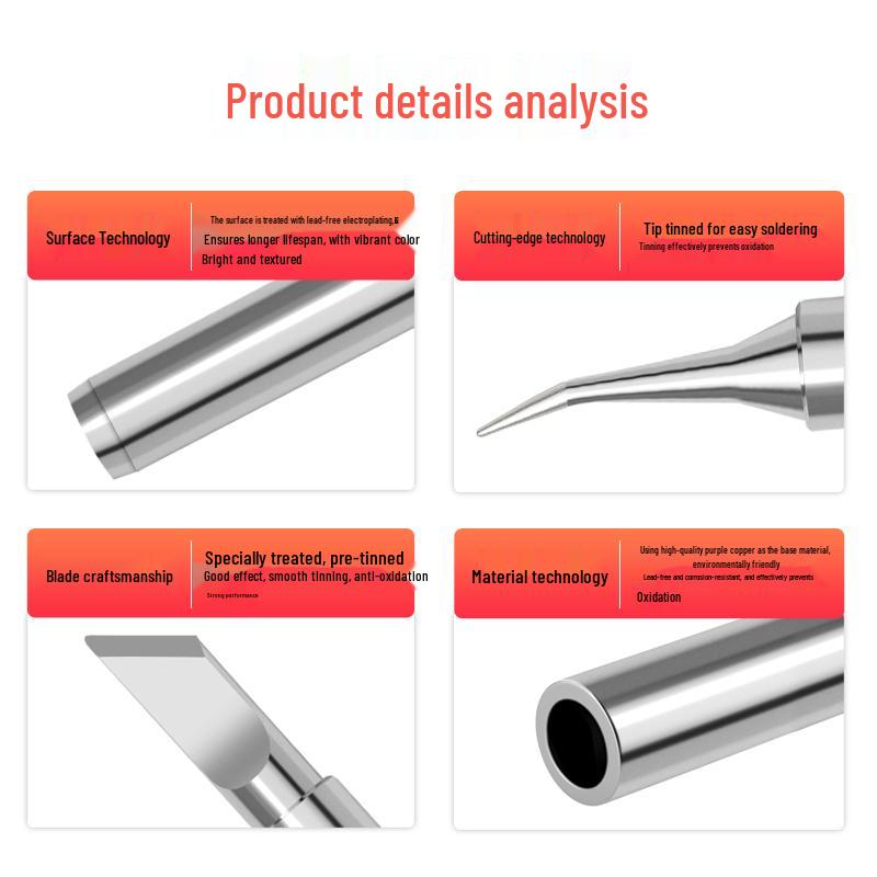 900 High Temp 400°C Soldering Iron Tip for 936 Station - Internal Heat, Constant Temp, K Horseshoe Tip